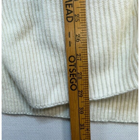 Yarnworks Womens Ribbed Button Front Cardigan Large Cream - Picture 5 of 12